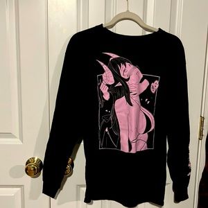 Black and Pink long sleeve, Size Medium